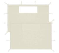 vidaXL Pareti con Finestre per Gazebo 2 pz Crema