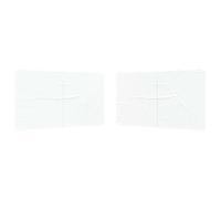 vidaXL Parete per tenda da festa 2 pcs Bianco 400 x 195 cm, Tenda moderna rettangolare, parete laterale resistente all'acqua, accessorio eventi, copertura giardino