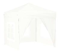 vidaXL Tenda per Feste Pieghevole con Pareti Laterali Bianco 2x2 m
