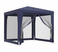vidaXL Tenda per Feste con 4 Pareti Laterali in Rete Blu 2,5x2,5m HDPE