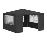 vidaXL Gazebo Professionale con Pareti 4x4 m Antracite 90 g/m²
