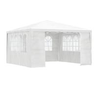 vidaXL Gazebo Professionale con Pareti 4x4 m Bianco 90 g/m²