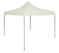 vidaXL Gazebo Professionale Pieghevole 2x2 m in Acciaio Crema