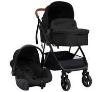 VIDAXL - Passeggino 3 In 1 Antracite E Nero In Acciaio