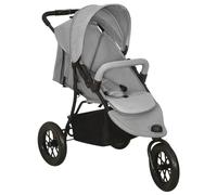 vidaXL Passeggino grigio chiaro acciaio