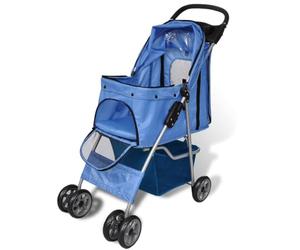 vidaXL Passeggino per Cani 15 kg Blu