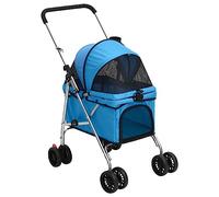 vidaXL Hondenwagen inklapbaar 76x50x100 cm oxford stof blauw