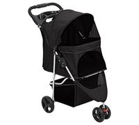 vidaXL Hondenwagen inklapbaar 80x46x98 cm oxford stof zwart