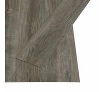 vidaXL Pavimenti autoadesivi in grigio e marrone, 4,46 m², PVC, eleganti pavimenti modulari, lamelle durevoli e autoadesive per interni, facile manutenzione, migliora il comfort della casa