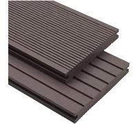 VIDAXL - Pavimento Esterni Wpc Pieno Accessori 10m 2,2m Marrone Scuro