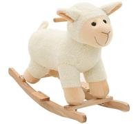 vidaXL Pecora a Dondolo in Peluche 78x34x58cm Bianco Giocattolo Giochi Giostra