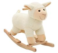 vidaXL Pecora a Dondolo in Peluche 78x34x58cm Bianco Giocattolo Giochi Giostra