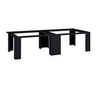 vidaXL Pedestallo per Lavatrice 2 pcs Nero 64 x 55 x 32.5 cm Acciaio