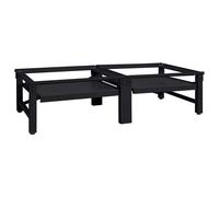 vidaXL Pedestallo per Lavatrice 2 pcs Nero 64 x 55 x 32.5 cm Acciaio