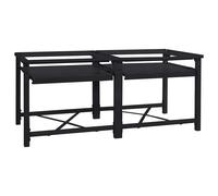 vidaXL Pedestallo per Lavatrice 2 pcs Nero 64 x 55 x 32.5 cm Acciaio