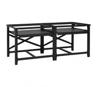 vidaXL Pedestallo per Lavatrice 2 pz Nero 120 x 56 x 52 cm Acciaio