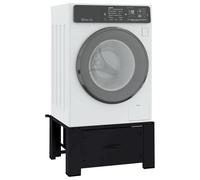 vidaXL Pedestallo per Lavatrice Nero 64 x 55 x 32.5 cm Acciaio, Base rialzata Resistente per Lavatrice, Supporto Moderno, Elegante, per casa ed elettrodomestici