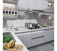 vidaXL Pellicola Autoadesiva per Mobili Argento Lucido 500x90 cm PVC