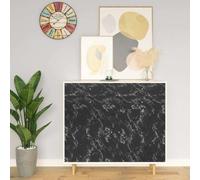 vidaXL Pellicola Autoadesiva per Mobili Nero Pietra 500x90 cm in PVC