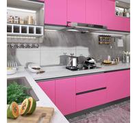 vidaXL Pellicola Autoadesiva per Mobili Rosa Lucido 500x90 cm in PVC