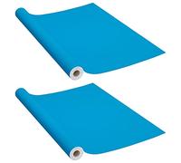 vidaXL Pellicole Autoadesive per Mobili 2 pz Azzurre 500x90 cm PVC