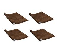 vidaXL Pellicole Autoadesive per Porte 4 pz Rovere Scuro 210x90 cm PVC