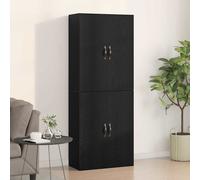 vidaXL Pensile 2 pcs Rovere nero 69.5 x 34 x 90 cm Legno multistrato