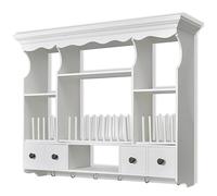 vidaXL Pensile a Muro da Cucina in Legno Bianco Armadietto Vetrinetta Credenza