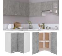 vidaXL Pensile Angolare “Lyon” Grigio Cemento 57x57x60cm