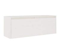 Pensile Bianco 100x30x35 cm in Legno Massello di Pino