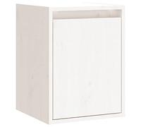 vidaXL Pensile Bianco 30x30x40 cm in Legno Massello di Pino