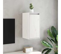 vidaXL Pensile Bianco 30x30x60 cm in Legno Massello di Pino