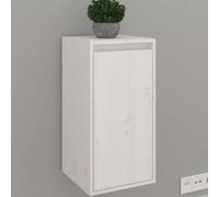 vidaXL Pensile Bianco 30x30x60 cm in Legno Massello di Pino