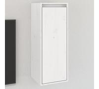 vidaXL Pensile Bianco 30x30x80 cm in Legno Massello di Pino