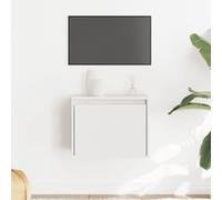 vidaXL Pensile Bianco 45x30x35 cm in Legno Massello di Pino