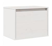 vidaXL Pensile Bianco 45x30x35 cm in Legno Massello di Pino