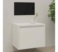 vidaXL Pensile Bianco 45x30x35 cm in Legno Massello di Pino