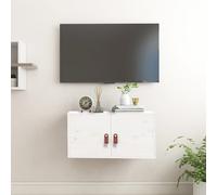vidaXL Pensile Bianco 60x30x30 cm in Legno Massello di Pino