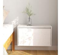 vidaXL Pensile Bianco 60x30x35 cm in Legno Massello di Pino