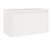 vidaXL Pensile Bianco 60x30x35 cm in Legno Massello di Pino