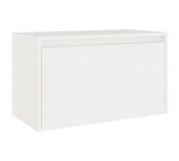 vidaXL Pensile Bianco 60x30x35 cm in Legno Massello di Pino