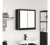 vidaXL Pensile da Bagno con Specchio Rovere Nero 60x21x60 cm, pensile Bagno, pensile Bagno, pensile Bagno, pensile Bagno, pensile Bagno