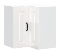 vidaXL Pensile da Cucina ad Angolo Kalmar Bianco Lucido in Truciolato