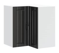 vidaXL Pensile da Cucina ad Angolo Lucca Nero in Legno Multistrato