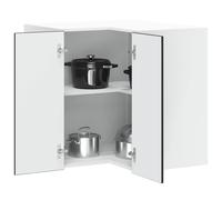 vidaXL Pensile da Cucina ad Angolo Porto Nero in Legno Multistrato