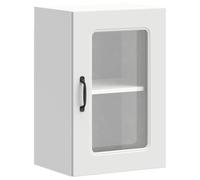 vidaXL Pensile da Cucina con Porta in Vetro Kalmar Bianco Truciolato