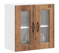 vidaXL Pensile da Cucina con Porta in Vetro Kalmar Legno Vecchio