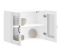 vidaXL Pensile da Cucina con Porta in Vetro Lucca Bianco Truciolato