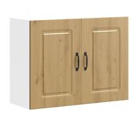 vidaXL Pensile da Cucina Kalmar Rovere Artigianale Legno Multistrato, pensile da Cucina, Armadio da Cucina a Parete, pensili con Ante, pensile Montato