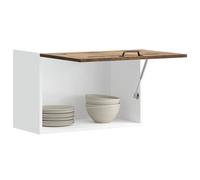 vidaXL Pensile da Cucina Kalmar Rovere Fumo in Legno Multistrato, pensile da Cucina, Armadio da Cucina a Parete, pensili con Ante, pensile Montato